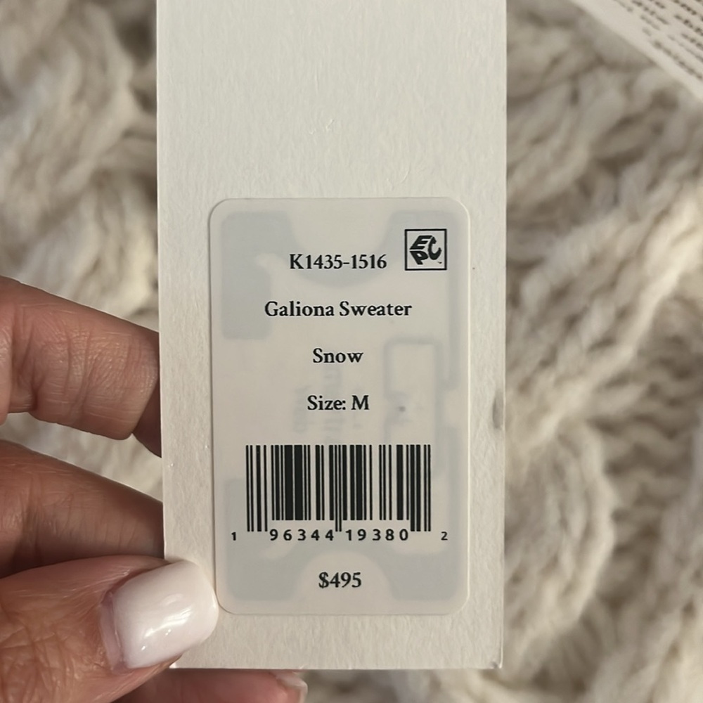 LOVESHACKFANCY NWT GALIONA SWEATER baby alpaca size M - Picture 4 of 7